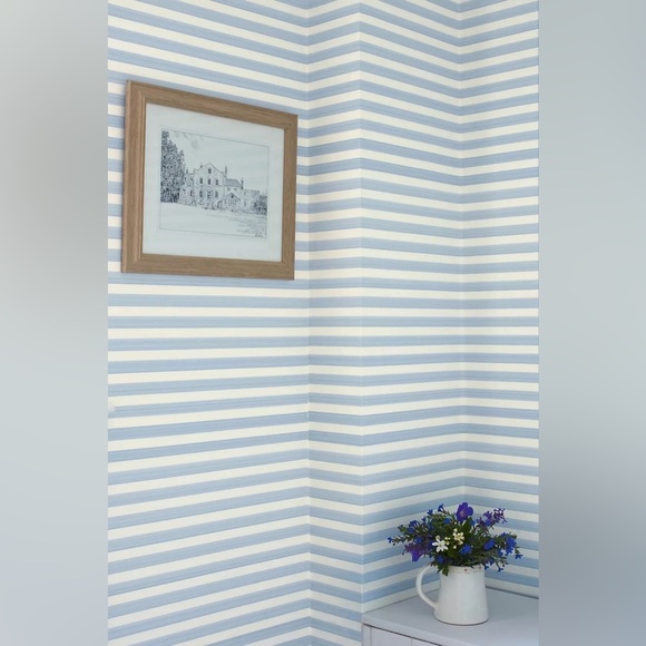 Anthropologie Farrow & Ball Closet Stripe Wallpaper NWT Defect - Picture 1 of 16